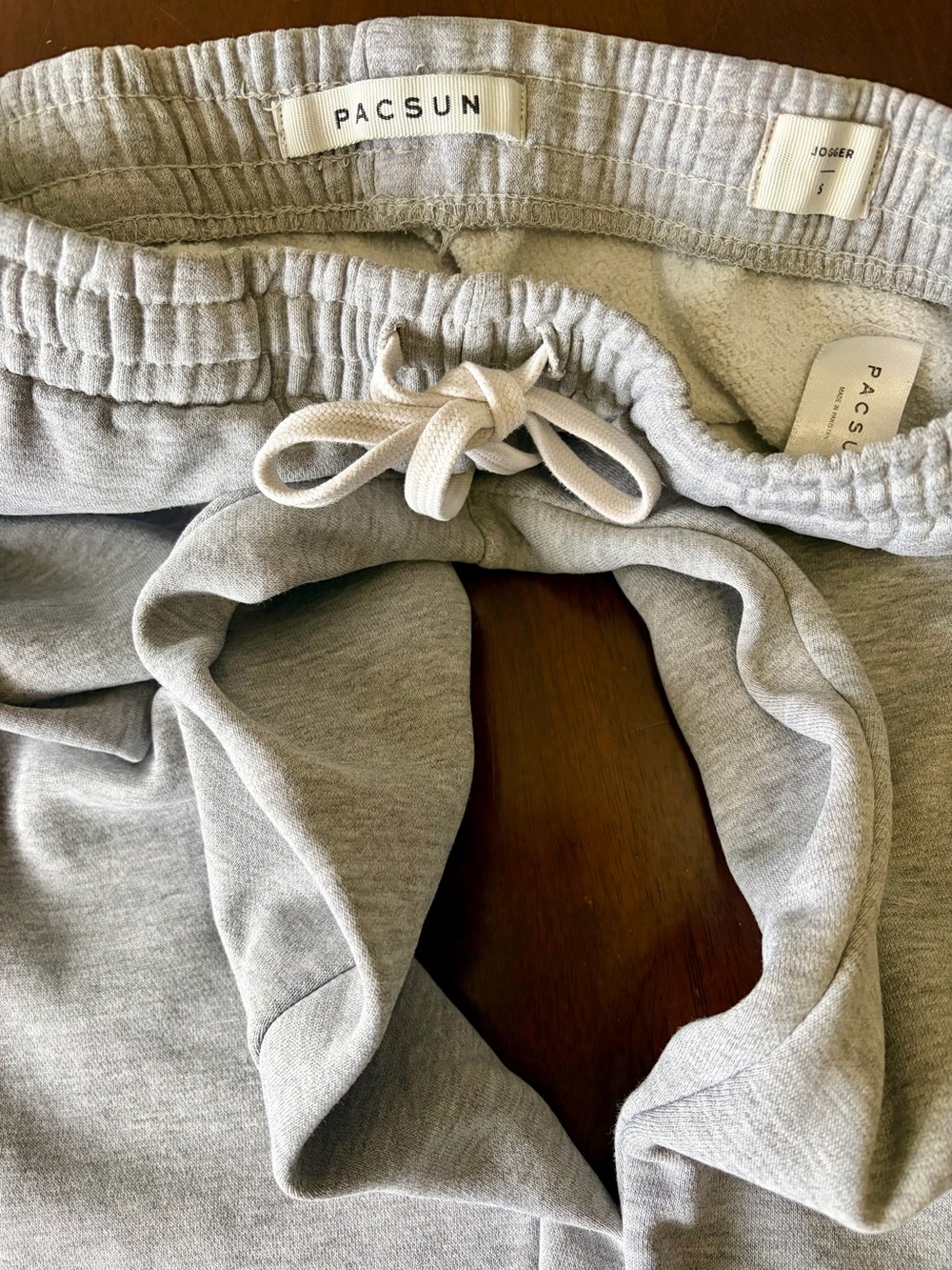 PacSun Light Gray Joggers with Drawstring